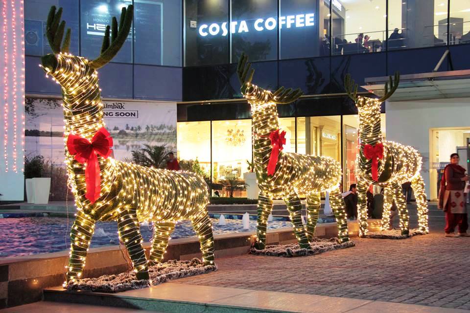Christmas Decorations at Elante Mall, Chandigarh (Dec 2015 