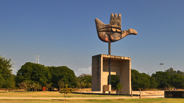 Image result for open hand monument of chandigarh