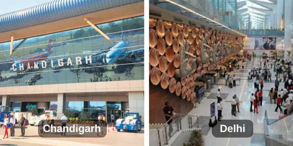 Chandigarh-Delhi-airport