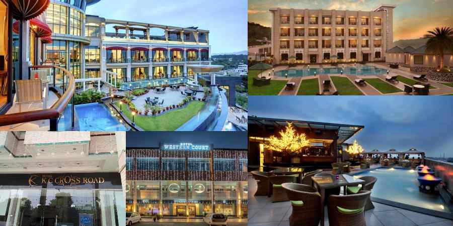 Top 5 hotels in Panchkula, KC Cross Road, The Cove, Western Court, Golden Tulip, Bella Vista Hotel